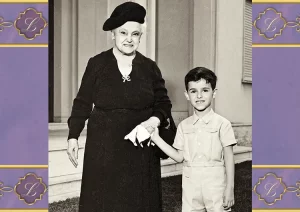 Dona Lucilia with her grandson