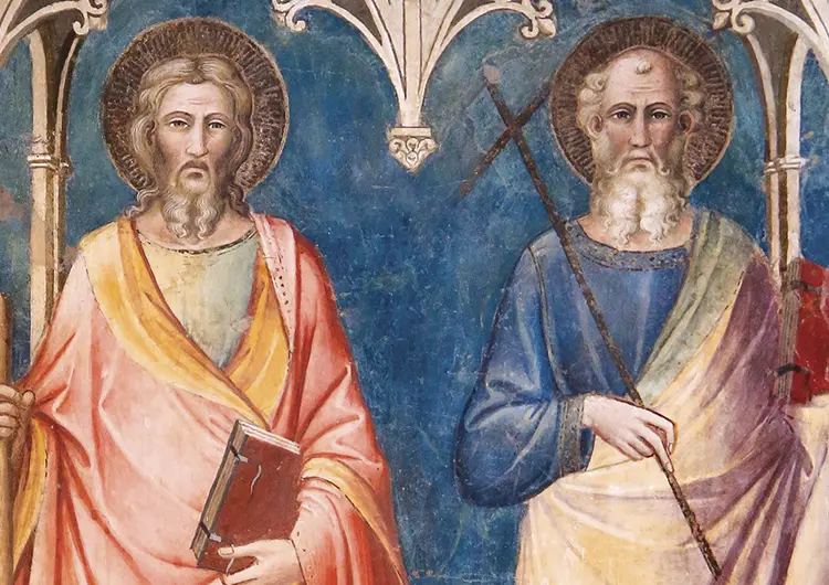 Santos Felipe y Santiago el Menor de Spinello Aretino Basilica de Santo Domingo Arezzo Italia