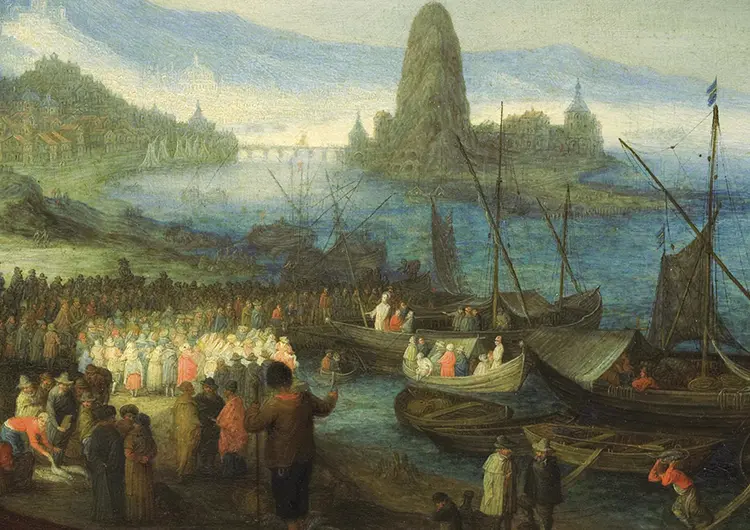 Preaching of Jesus in the Sea of Galilee by Jan Brueghel the Elder Rijksmuseum Amsterdam