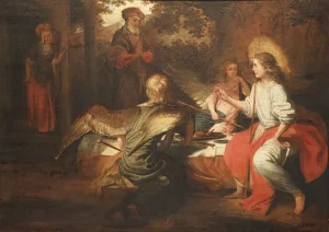 Abraham Entertaining the Three Angels by Barent Fabritius Museum of Fine Arts Arras France