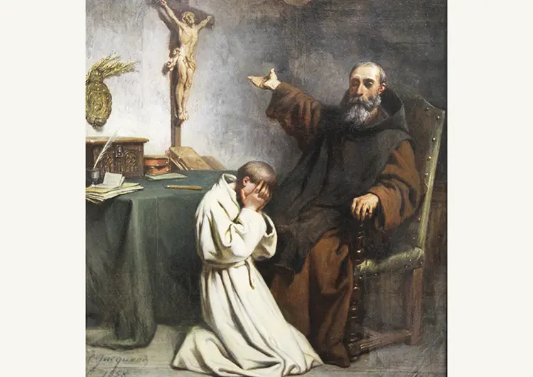 The reprimand by Claudius Jacquand Fine Arts Museum Rouen France