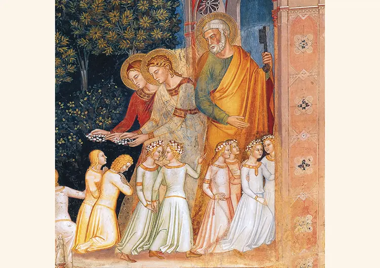 The greatest manifestation of divine mercy is the gift of eternal happiness Detail of Way of salvation by Andrea di Bonaiuto Church of Santa Maria Novella Florence Italy