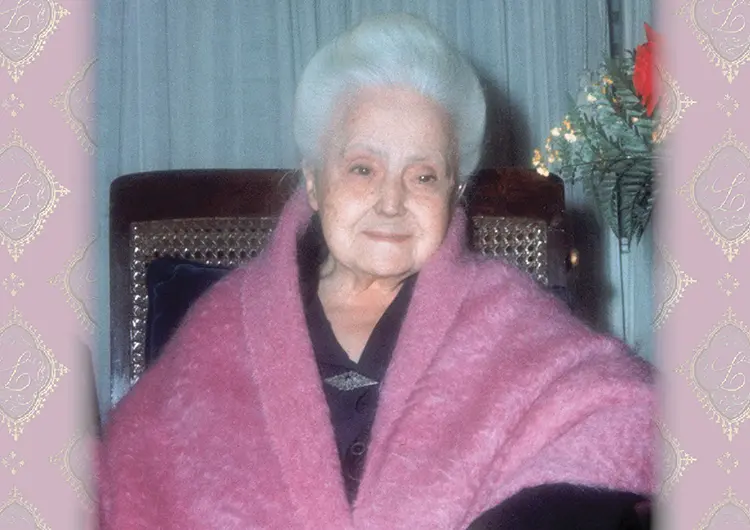 Dona Lucilia in March of 1968 about a month before her death