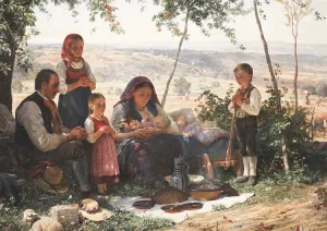 Sean para sus hijos ejemplos de coherencia busquen su bien y los medios para acrecentarlo Oracion antes de la comida de Theodor Christoph Schuz Galeria Nacional de Stuttgart Alemania