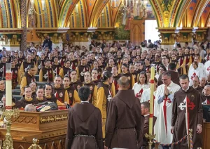 A scene from the exequies of Msgr