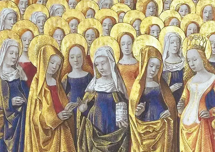 Detail of All the Saints by Colombe Book of Hours of Louis de Laval National Library of France Paris
