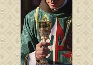 The priests vocation is to stand before the Lord to gaze upon Him and to live for Him thus the sacred minister keeps the world open to God