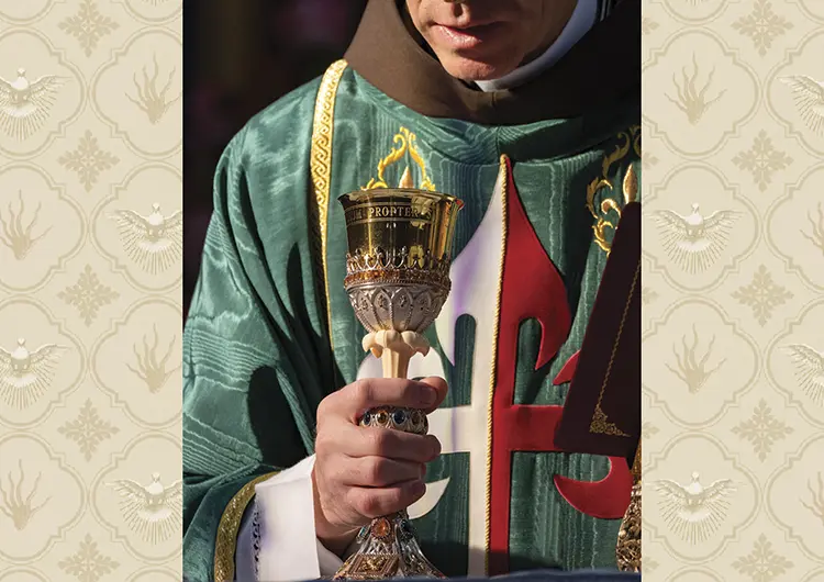 The priests vocation is to stand before the Lord to gaze upon Him and to live for Him thus the sacred minister keeps the world open to God