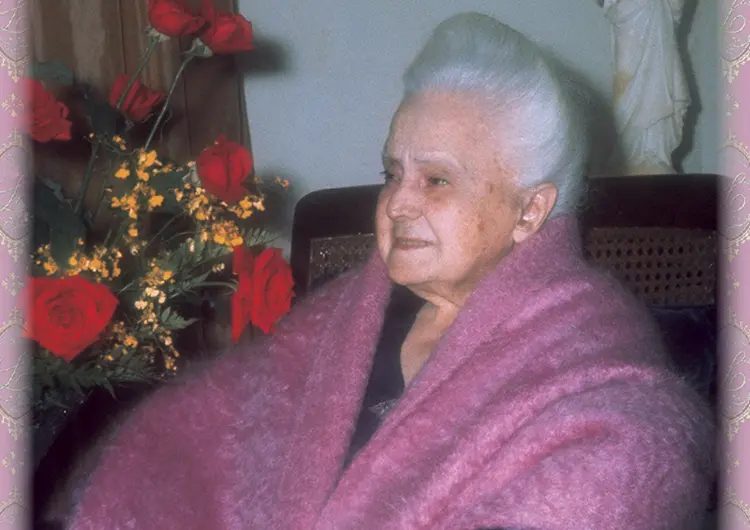 Dona Lucilia en marzo de 1968 aproximadamente un mes antes de su muerte