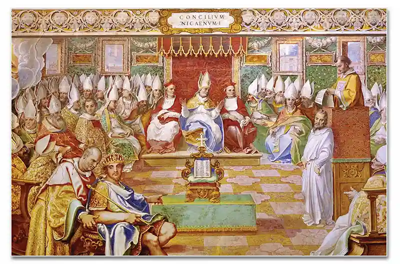 First Council of Nicaea, by Cesare Nebbia – Sistine Hall of the Apostolic Library, Vatican