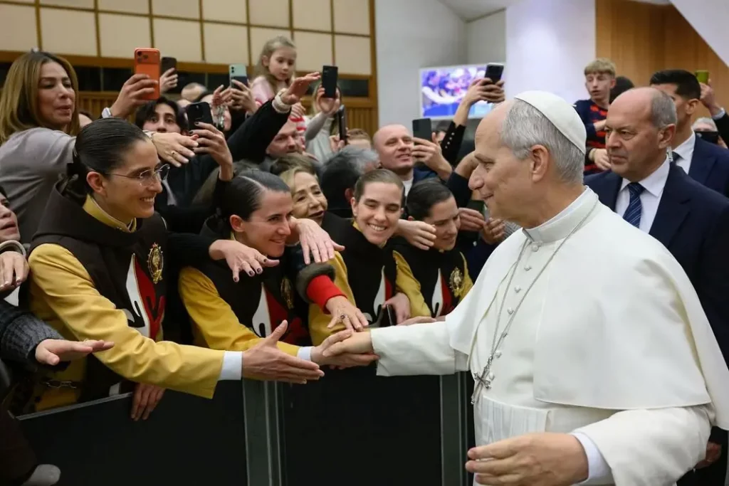 General Audience with Pope Leo XIV, Heralds of the Gospel Greeting Jan, 21, 2026 (2)