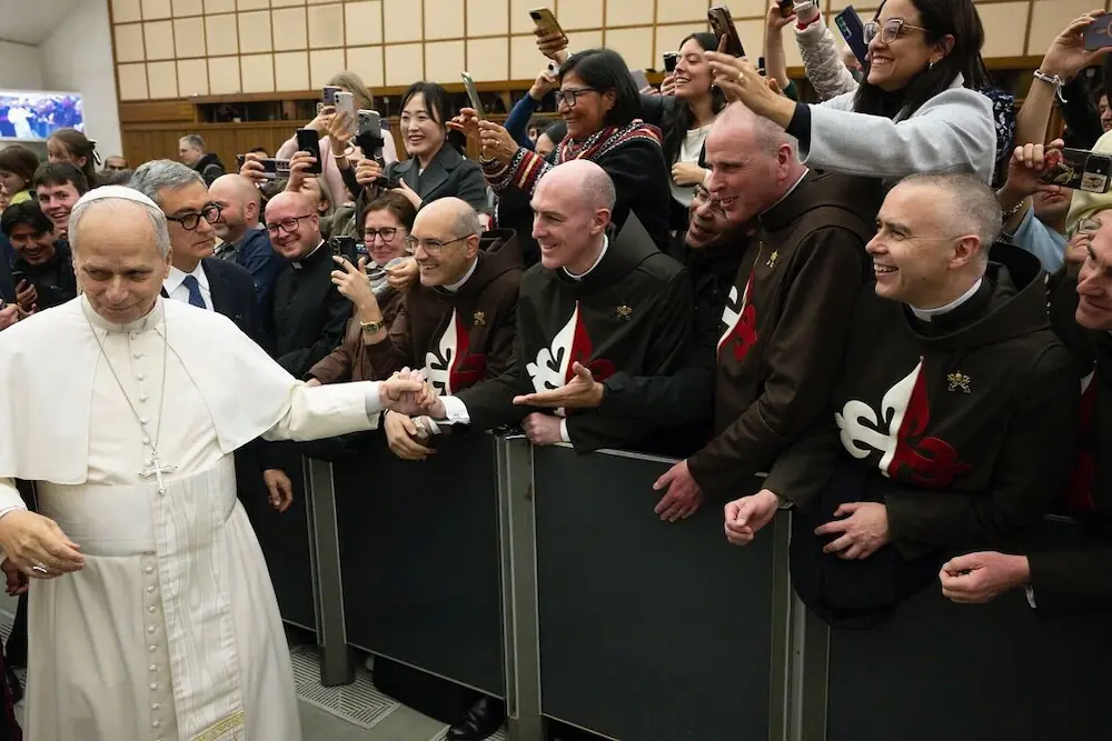 General Audience with Pope Leo XIV, Heralds of the Gospel Greeting Jan, 21, 2026 (4)