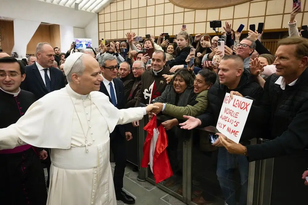 General Audience with Pope Leo XIV, Heralds of the Gospel Greeting Jan, 21, 2026 (6)