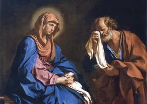 San Pedro llora ante la Virgen de Guercino Museo del Louvre Paris