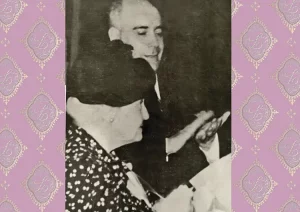 Dona Lucilia con su hijo el Dr