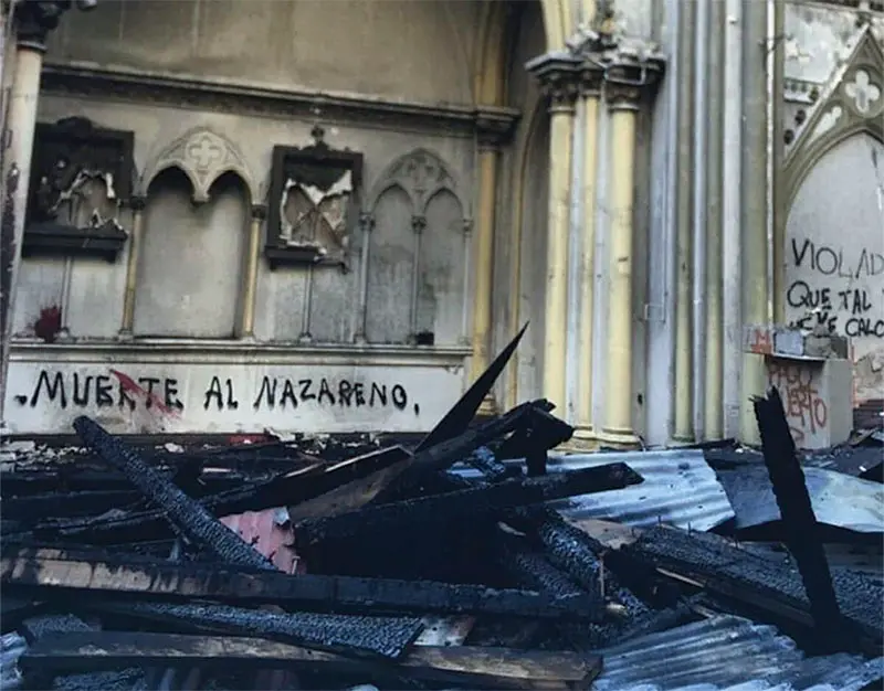 Death to the Nazarene Grafiti- St. Francis of Borja Church