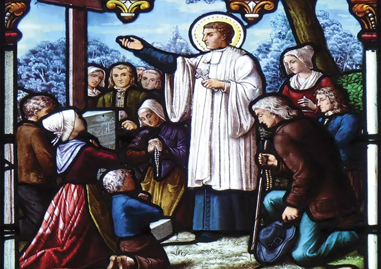 Suppressing his own criteria Saint Louis courageously devoted himself to the apostolate among hiscompatriots The preaching of Saint Louis Grignion de Montfort Church of Saint Peter Domagne France