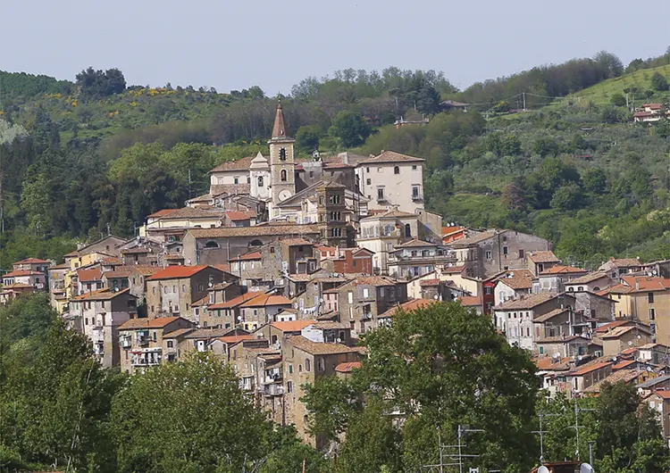 Genazzano un pequeno pueblo situado en una colina del Lacio alberga un sencillo fresco de la Santisima Virgen cuya historia se pierde en las brumas del tiempo Vista de Genazzano Italia