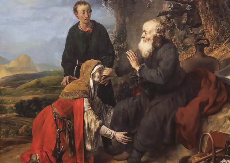 Gehazi was the trusted assistant of the providential man and a witness to the great wonders he performed Elijah and the Shunammite woman by Gerbrand van den Eeckhout Museum of Fine Arts Budapest