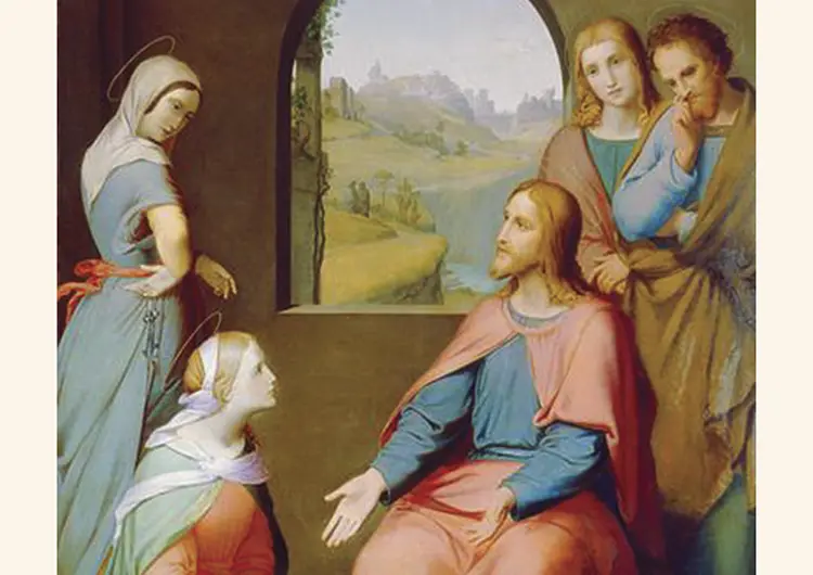 Our Lord Jesus Christ in the house of Martha and Mary by Gebhard Flatz Scholastic Media Centre Vorarlberg Austria