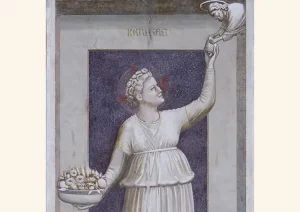 Allegory of charity by Giotto di Bondone Cappella degli Scrovegni Padua Italy