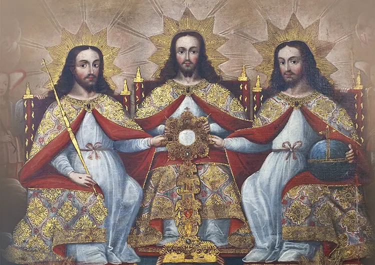 Detail of Exaltation of the Eucharist Pedro de Osma Museum Lima Peru