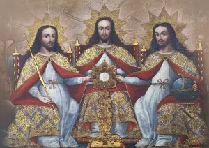 Detalle de La exaltacion de la Eucaristia Museo Pedro de Osma Lima