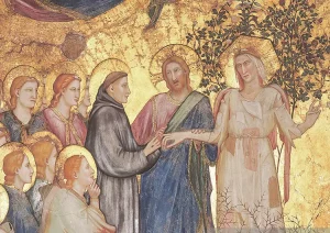 Matrimonio mistico de San Francisco con la Pobreza de Giotto di Bondone Basilica de San Francisco Asis Italia