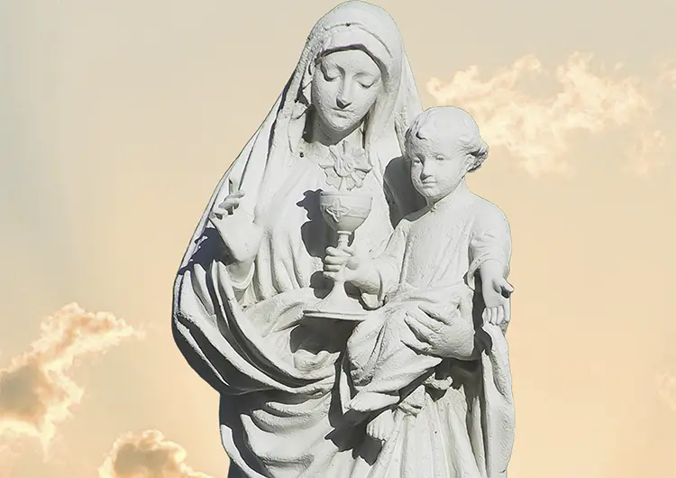 Our Lady of the Most Blessed Sacrament Outdoor statue in Quebec