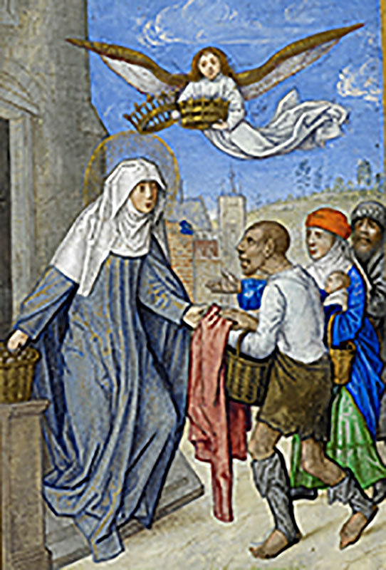 Santa Isabel de Hungría, «Hastings Hours» - British Library, Londres