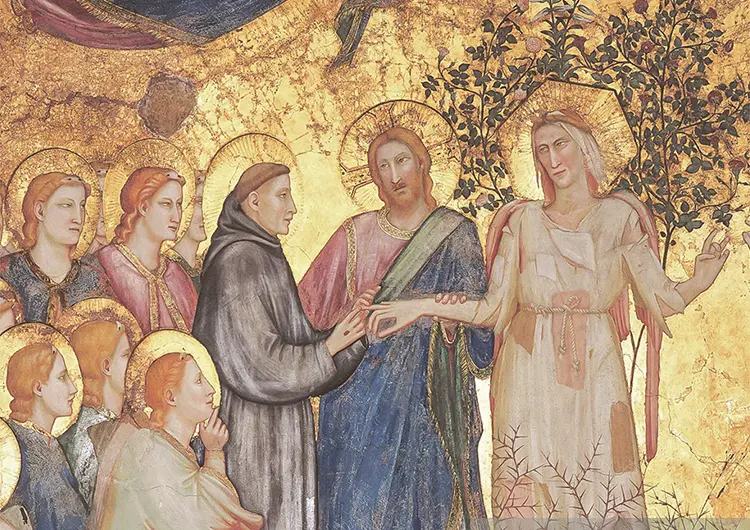 St. Francis is espoused to Lady Poverty by Giotto di Bondone Basilica of St