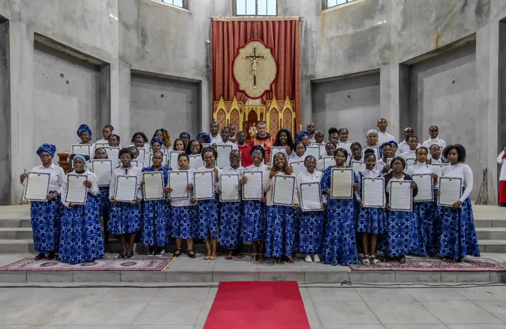 Group Picture after the Holy Mass in the Church of the Heralds in Mozambique, Africa