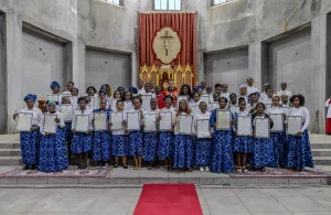 Group Picture after the Holy Mass in the Church of the Heralds in Mozambique, Africa