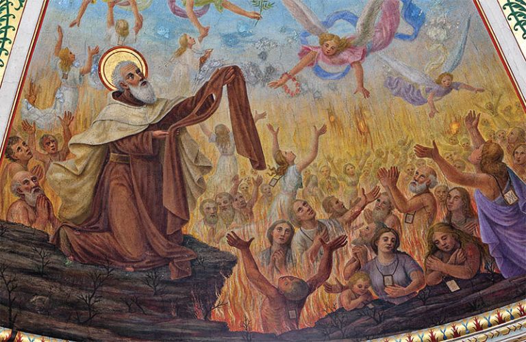 São Simão Stock e as almas do Purgatório Convento carmelitano de Stella Maris, Haifa (Israel) Foto: Gustavo Kralj