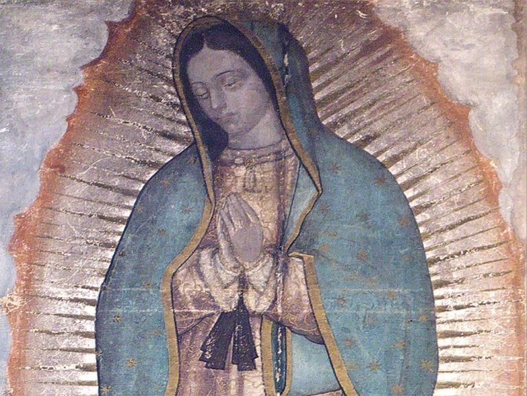 Imagem original de Nossa Senhora de Guadalupe, fotografada em outubro de 2017 Basílica de Santa Maria de Guadalupe, México Foto: Lúcio Alves