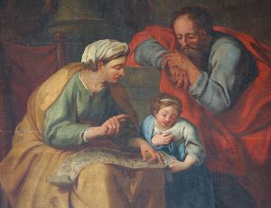 Nossa Senhora menina com São Joaquim e Santa Ana Paróquia de Saint Romain, Rouen, França Foto: Sergio Hollmann