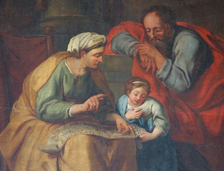 Nossa Senhora menina com São Joaquim e Santa Ana Paróquia de Saint Romain, Rouen, França Foto: Sergio Hollmann