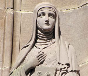 Santa Odila, imagem da Capela de Todos os Santos, Estrasburgo (França) Foto: Ralph Hammann (CC by sa 4.0)