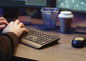 Morality manipulated by technology- keyboard