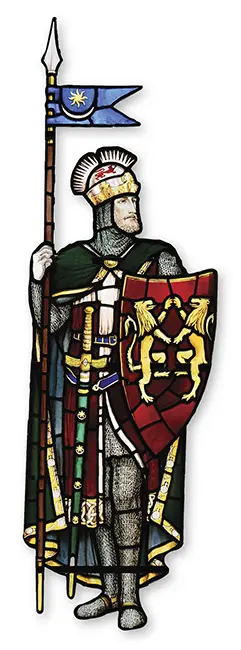 Foto: Stain glass of Richard the Lionheart, symbolizing courage and faith in medieval Christendom.”