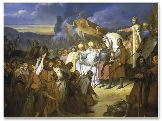 Foto: Paderborn, knights representing Charlemagne’s military strength and defense of Christendom.